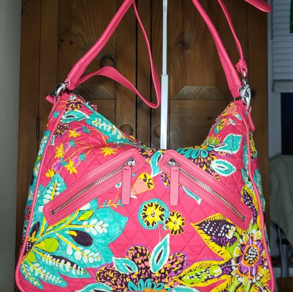 Vera Bradley Floral Pink Shoulder Bag - Picture 8 of 17